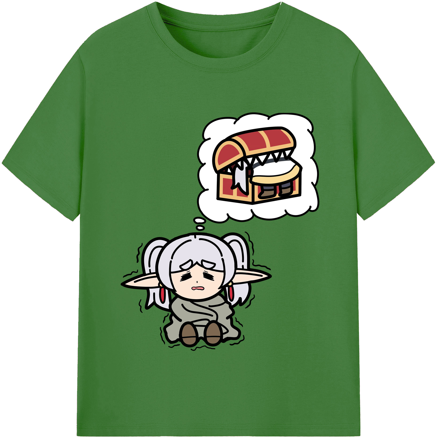 （画像用） 葬送のフリーレン Frieren レディースカジュアルプリントTシャツ（綿100％）